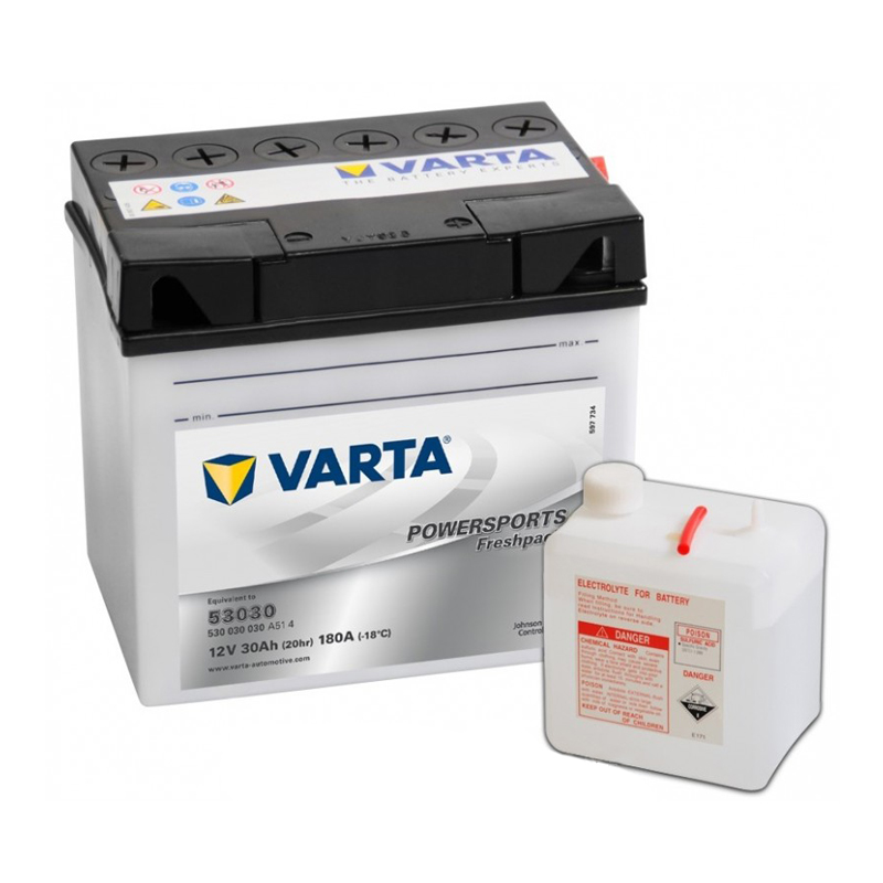 VARTA MOTO - 12V 30Ah 180 AEN 186x130x171   