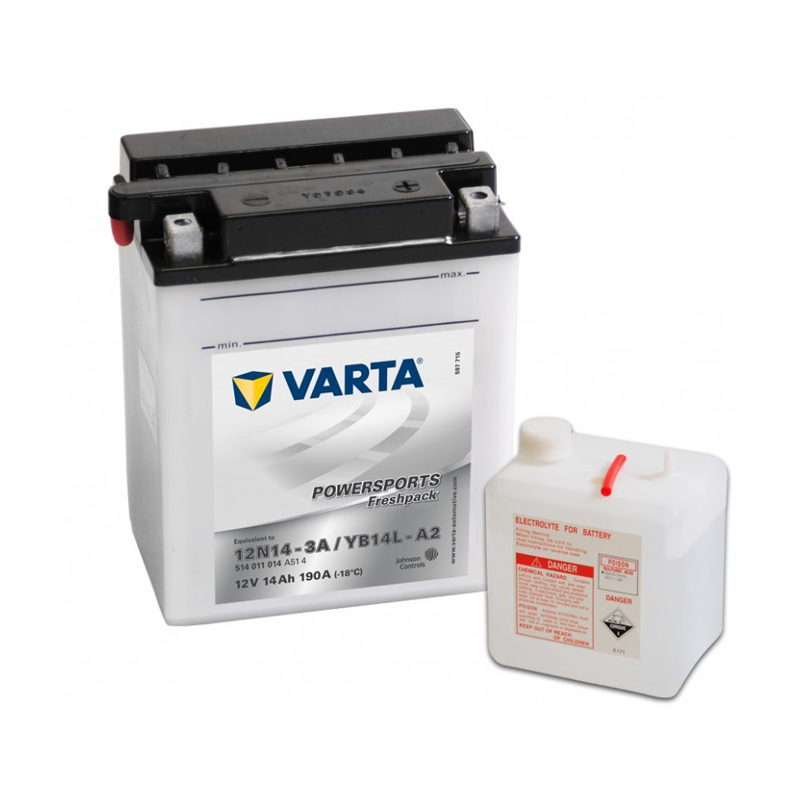 VARTA MOTO - 12V 14Ah 190 AEN 136x91x166